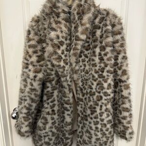 Wild Fable Animal Print Teddy Jacket